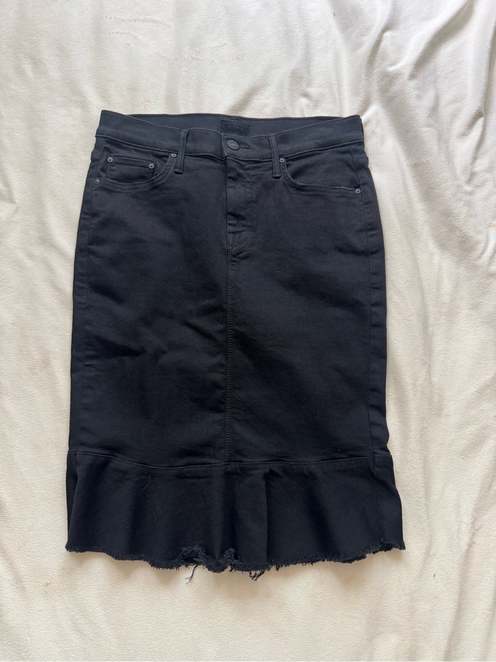 MOTHER the Cha Cha Fray skirt in Not Guilty